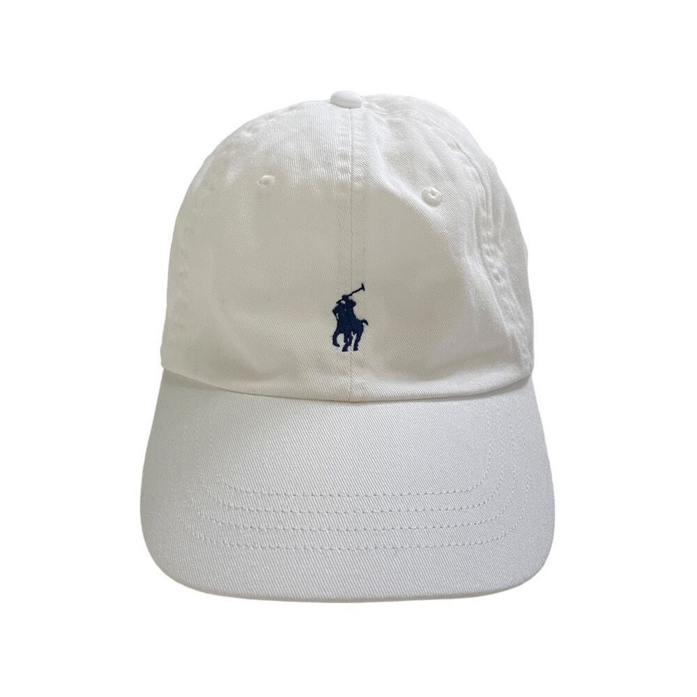 Polo Ralph Lauren Chino Cap in White & Marlin Blue - Picture 3 of 9